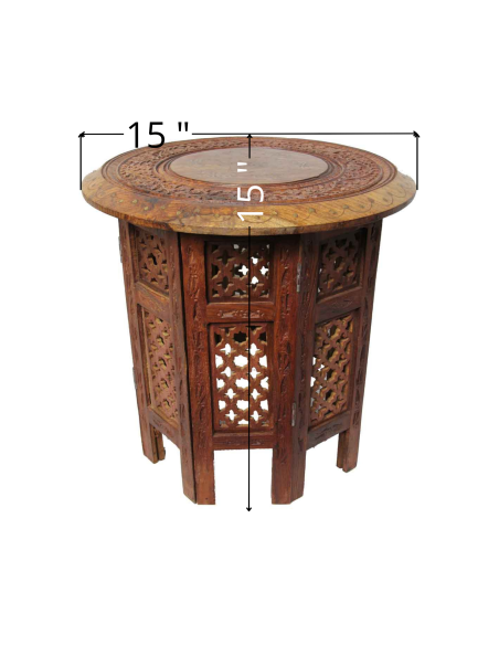 Round sheesham wood coffee table TM