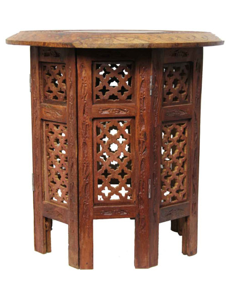 Table basse ronde en bois de sheesham PT
