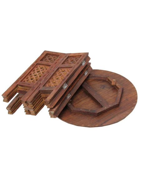 Table basse ronde en bois de sheesham PT