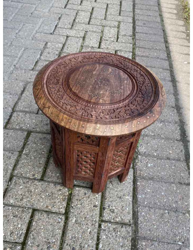 Round sheesham wood coffee table TM