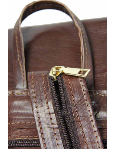 Brown Goat Leather Backpack, 2 Sizes