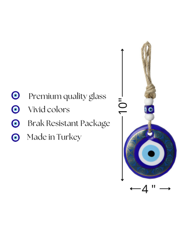 Decorated hanging blue eye, size 2