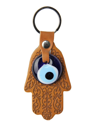 Porte-clés main de Fatma caramel