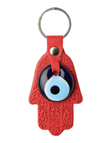Red Hand of Fatima keychain