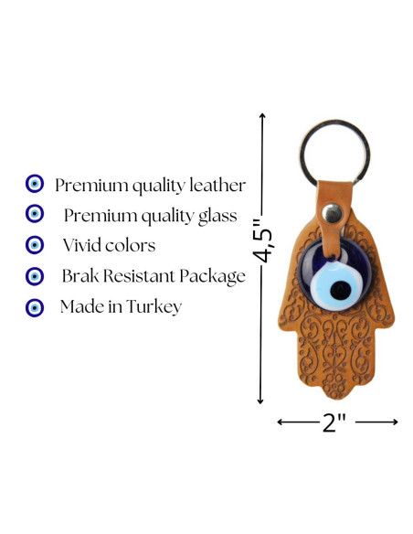 Porte-clés main de Fatma caramel