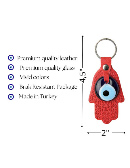 Red Hand of Fatima keychain