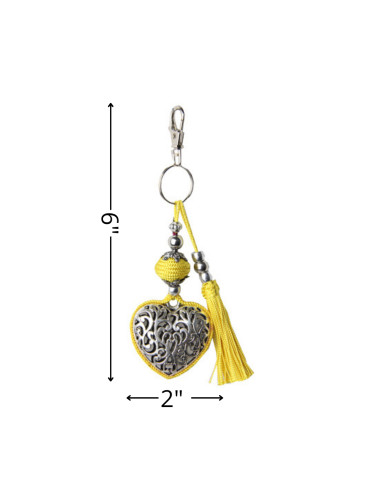 Yellow heart-shaped keychain