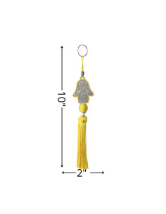 Porte-clés khamsa jaune 2