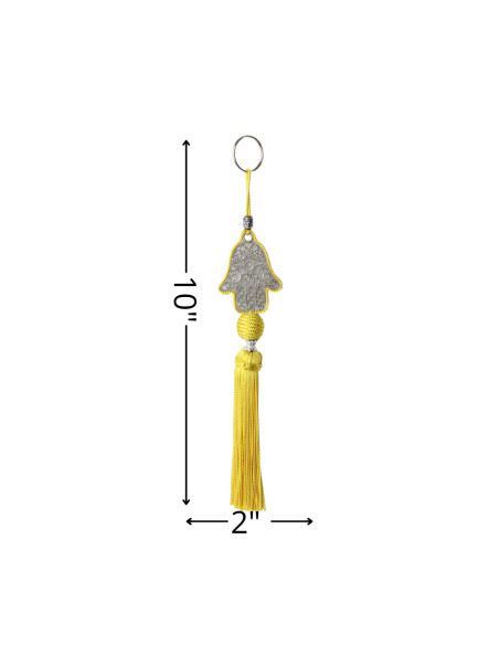 Porte-clés khamsa jaune
