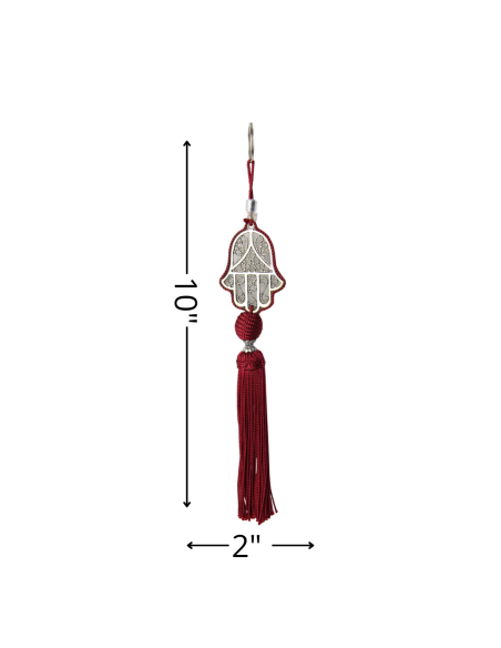 Porte-clés khamsa rouge