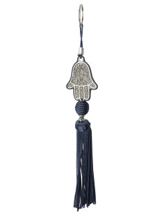 Porte-clés khamsa bleu
