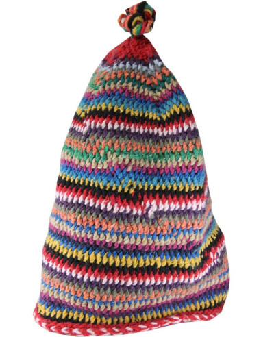 Multicoloured striped wool Berber beanie