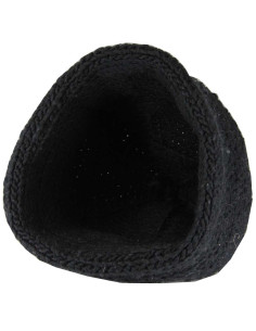 Tuque berbère en laine noire unie 2