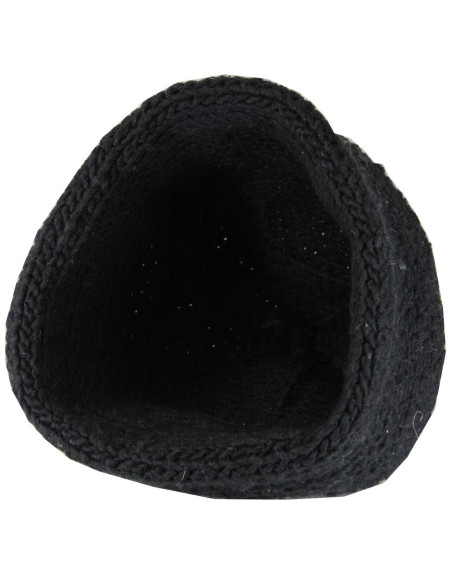 Tuque berbère en laine noire unie