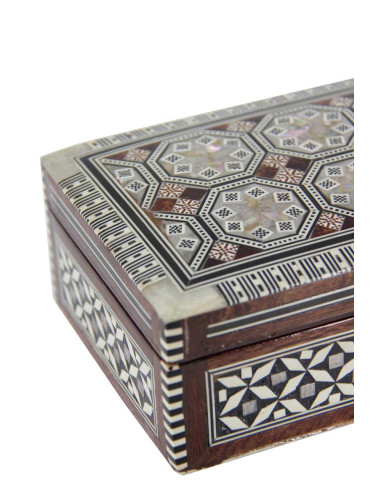 Rectangular mother-of-pearl inlaid box