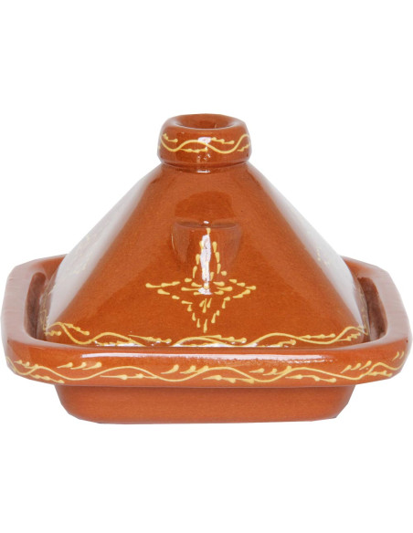Square Moroccan Clay Tagine 30 cm (12 in) – Serves 4 to 6