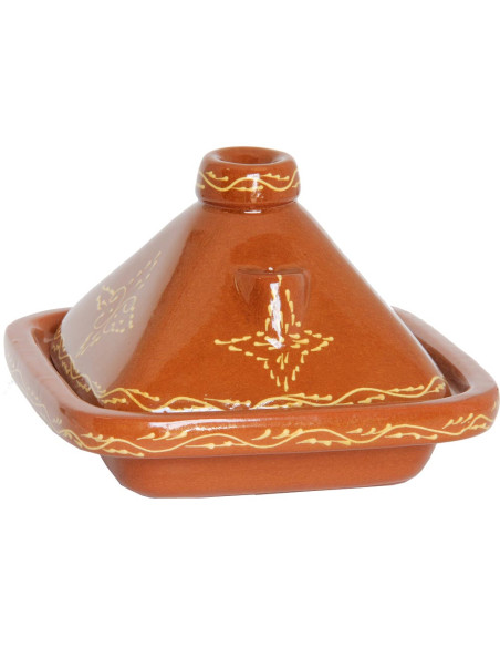 Square Moroccan Clay Tagine 30 cm (12 in) – Serves 4 to 6