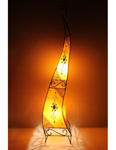 Moroccan leather lamp T2 Pattern 1