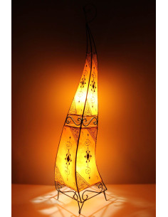 Lampe marocaine en cuir T2 Motif 1
