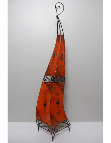 Moroccan leather lamp T2 Pattern 1