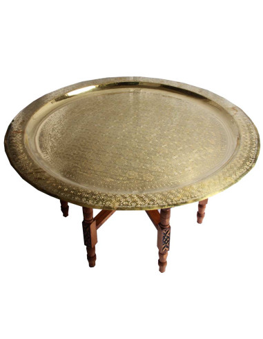 Hammered Copper Tray Table, Large