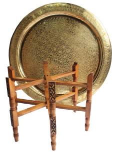 Hammered Copper Tray Table, Medium