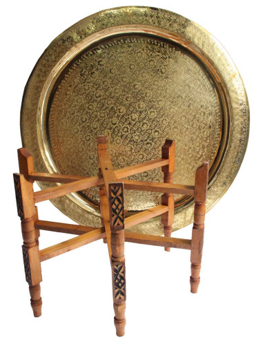 Hammered Copper Tray Table, Medium