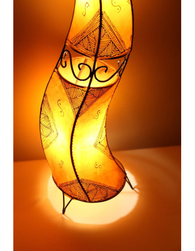 Lampe marocaine en cuir T2 Motif 3