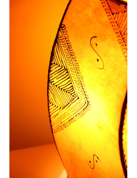 Lampe marocaine en cuir T2 Motif 3