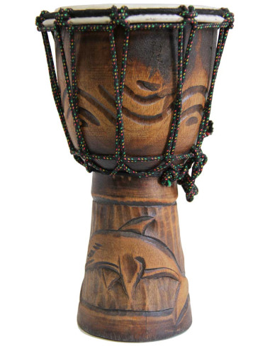 Djembe avec motif dauphin