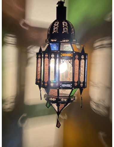 Moroccan Handcrafted Multicolor Pendant Light,...