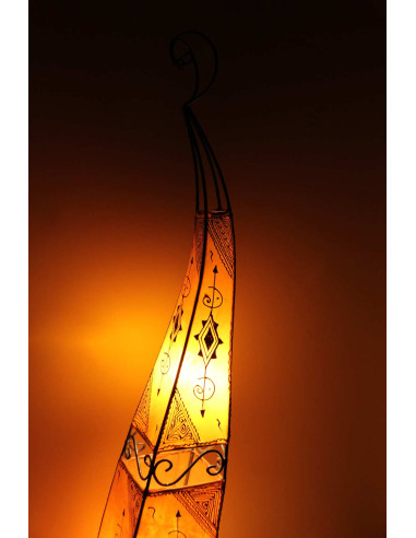 Lampe marocaine en cuir T3 Motif 1