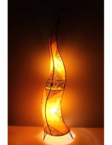 Lampe marocaine en cuir T3 Motif 2