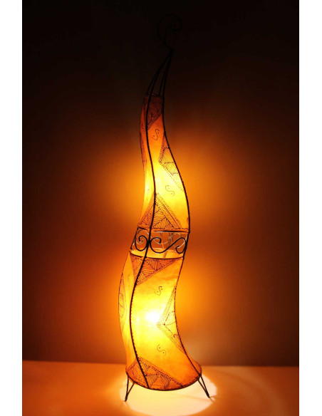 Lampe marocaine en cuir T3 Motif 2