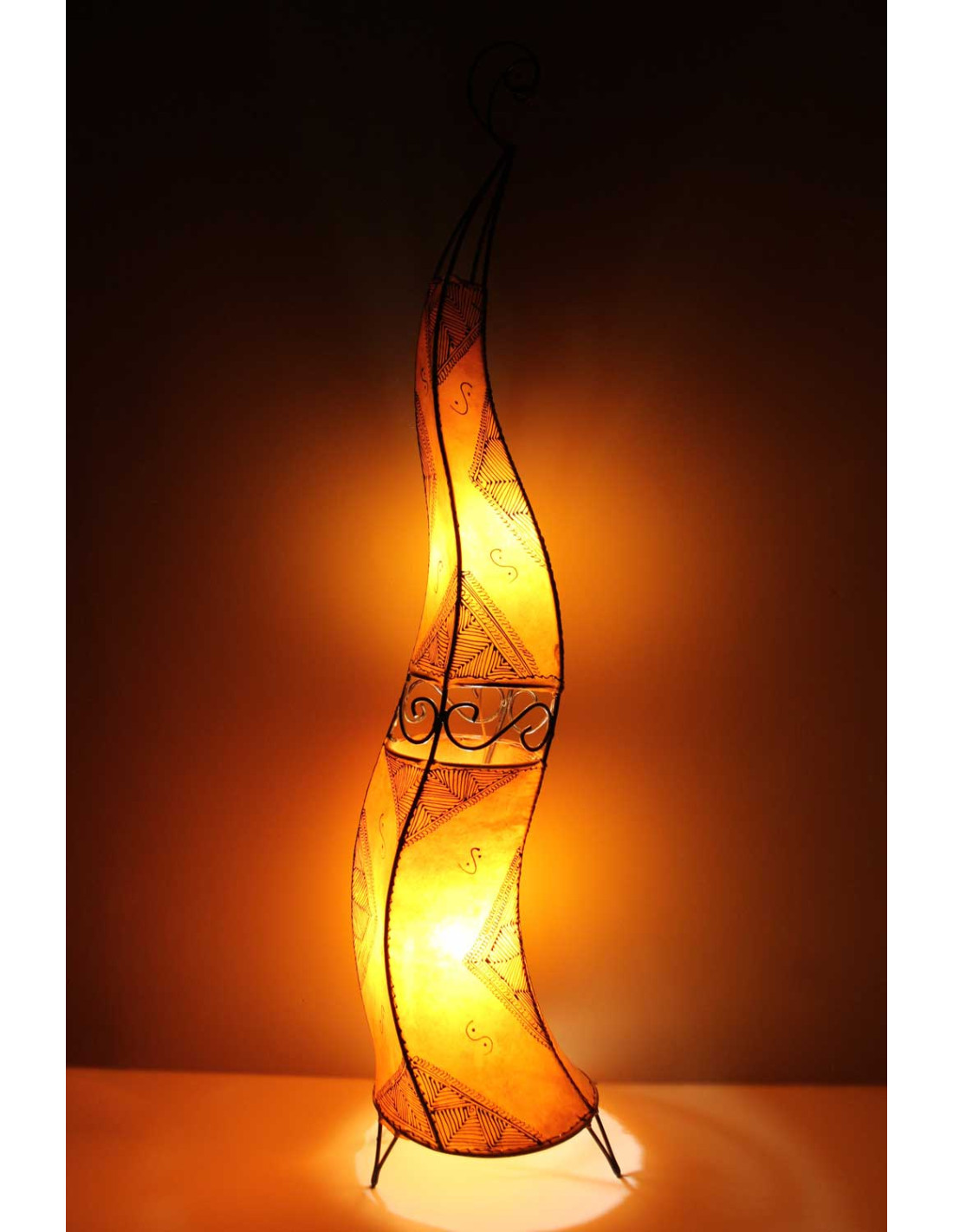 Moroccan Leather Lamp T3 Pattern 2