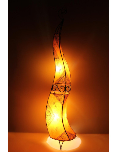 Lampe marocaine en cuir T3 Motif 2