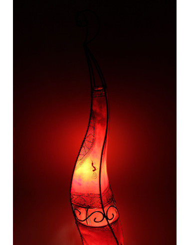 Moroccan leather lamp T3 Pattern 3