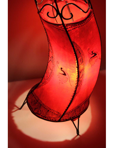 Moroccan leather lamp T3 Pattern 3