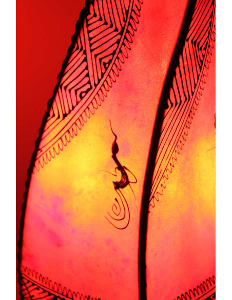 Moroccan leather lamp T3 Pattern 3