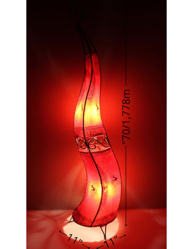 Moroccan leather lamp T3 Pattern 3