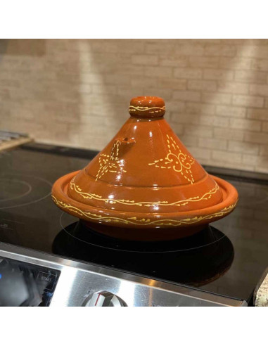 Tajine marocain en terre cuite 20 cm (8 po) – 1...