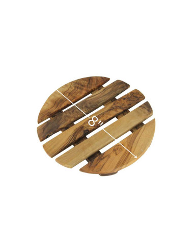 Round Olive Wood Trivet