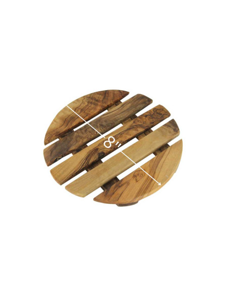 Round Olive Wood Trivet