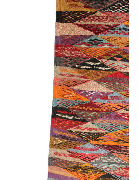 Tapis en laine à triangles multicolores, 28 x 40 po