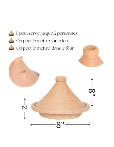 Tajine marocain simple 8 pouces