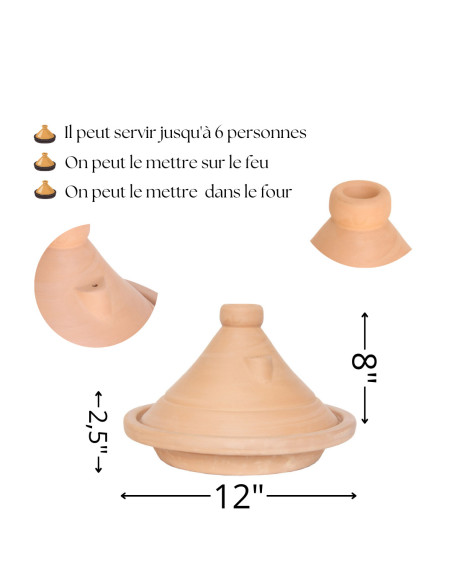Tajine marocain simple 12 pouces