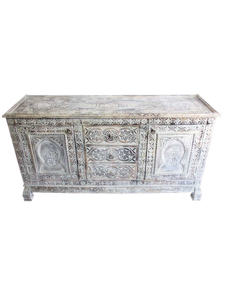Buffet antique 2 portes 3 tiroirs