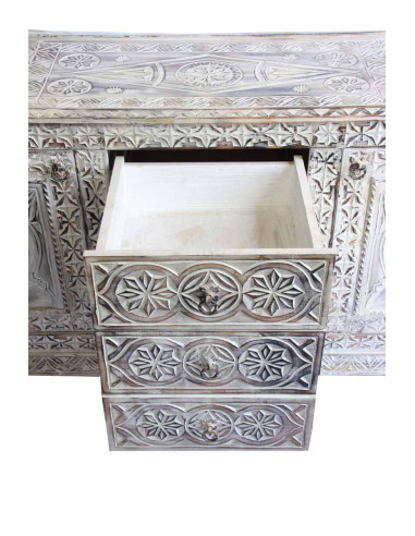 Buffet antique 2 portes 3 tiroirs