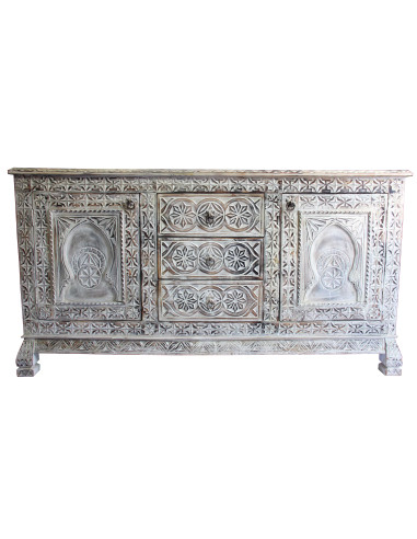 Buffet antique 2 portes 3 tiroirs