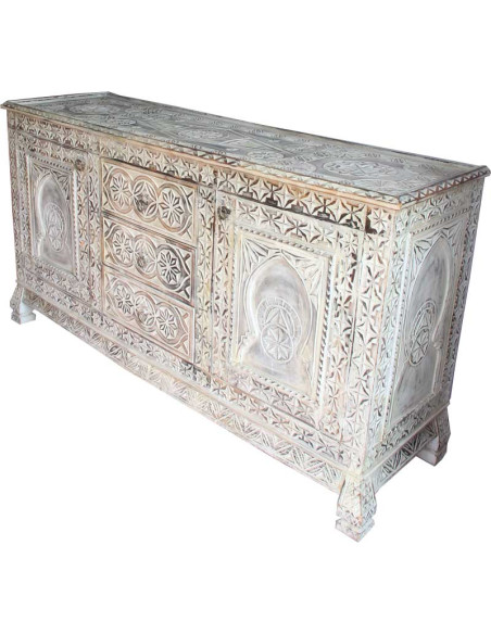 Buffet antique 2 portes 3 tiroirs